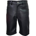 Mens Black Leather Long Leg Bermuda Shorts Lederhosen - SHORTS1