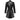 Ladies Black Leather Steampunk Style Trench Coat - T9 - BLK -