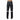Mens Black with White Stripes Leather Bikers Pants Jeans - JEANS1 -