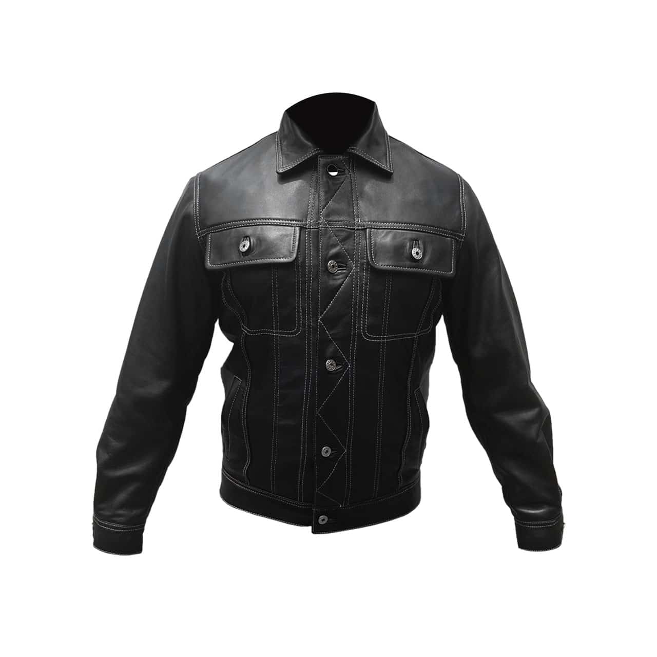 Mens Full Sleeve Jacket Shirt Very Hot Sheep or Cow Leather - (SHIRTS-2)