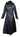 Women Real Leather Black Coat Genuine Trench Classic Steampunk Goth Style Coat JT31 -