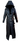 Mens Genuine Leather Long Coat Gothic Matrix Steampunk Style Hooded Trench Coat - JT32