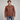 Mens Real Leather Moto Biker Jacket Washed Cognac Brown Band Collar Slim Fit