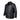 Black leather jacket on a white background