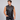 Gilet de style motard matelassé en cuir imprimé crocodile noir pour homme - B30