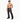 Men's Black Leather Police Uniform Style Pants - J2 - RED