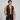 Gilet de Cowboy pour Hommes en Cuir de Vache Noir Bikers Glands Gilet Festival - CB-BLK 
