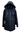 Womens Puffer Jacket Biker Style Lambskin Black Leather Outwear Hooded Jacket - ELF57
