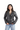 Womens Biker Style Brando Sheep Grey Leather Jacket - ELF25