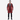 Mens Red and Black Leather Gothic Trench Coat