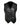 Ladies Black Leather Vest V-Shaped Neck Waistcoat - W8-BLK - 