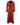 Ladies Red Leather Steampunk Style Trench Coat - T11 - RED - 