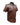 Men Brown Crocodile Print Leather Police Uniform Style Shirt - PSHS-CROC-BRW - 