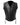 Mens Biker Style Vest Black Leather Motorcycle Waistcoat - B29 - 