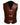 Mens Bikers Vest Genuine Cow Leather Brown Waistcoat with Chrome Hooks - CH-BRW - 