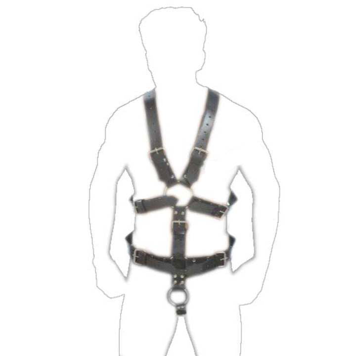 Mens Black Leather Chest Body Harness Bondage Club Halloween cosplay LARP - H9