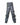 Mens Black Leather Locking Bondage Chastity Jeans Pant With Rear Zip - CJ - 