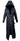 Mens Genuine Leather Long Coat Gothic Matrix Steampunk Style Hooded Trench Coat - JT32 - 