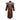 gothic fashion mens brown leather trench coat