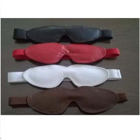 New Style Black, Red, White & Brown Leather Bondage Blindfolds - BF