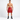 Mens Red Leather Flat Front Kilt
