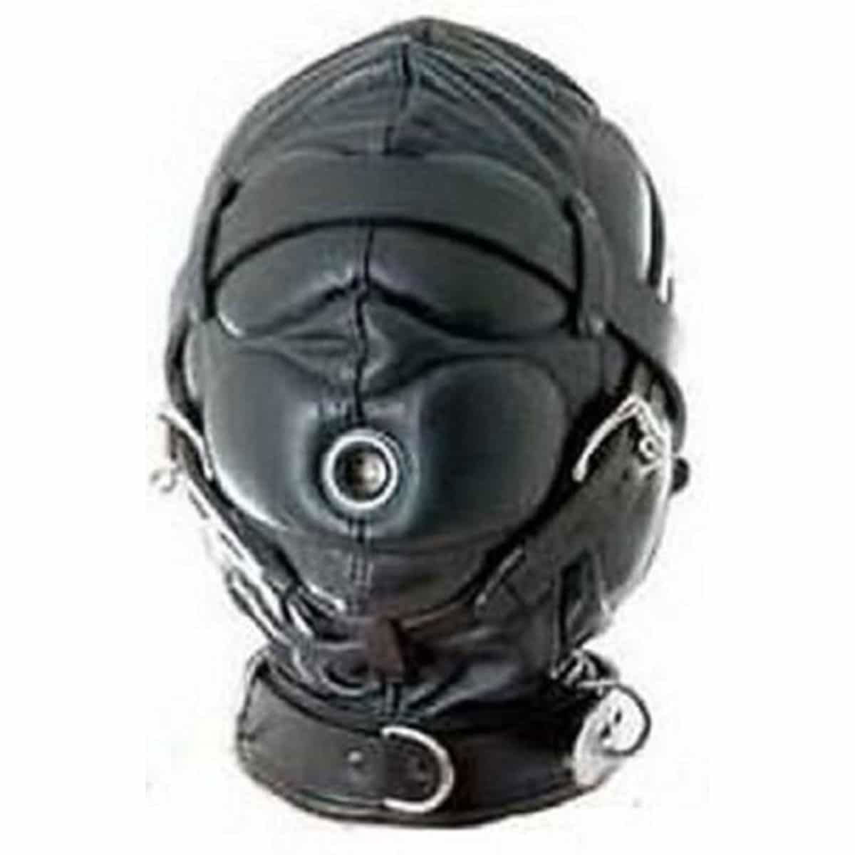 Unisex Sensory Deprivation Hood Bondage Mask Black Soft Leather unisex-sensory-deprivation-hood-bondage-mask-black-soft-leather
