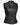 Women Black Leather Bikers Waistcoat Vest - W9-BLK - 