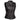 Women Black Leather Bikers Waistcoat Vest - W9-BLK - 