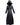 Women Real Leather Black Coat Genuine Trench Classic Steampunk Goth Style Coat JT31 - 