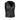 Womens Bikers Style Waistcoat Black Leather Vest - W7-BLK - 