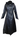 Women Real Leather Black Coat Genuine Trench Classic Steampunk Goth Style Coat JT31