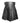 Men Black Leather Full Pleated Utility Costumes Kilt Gay Club wear LARP - (K2-BLK)