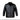 Black leather jacket on a white background
