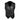 Ladies Black Leather Vest V-Shaped Neck Waistcoat - W8-BLK