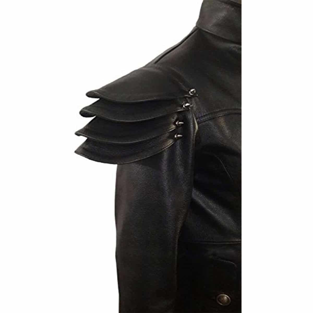 Mens Trench Coat Black Leather Goth Matrix Steampunk Gothic (T24)